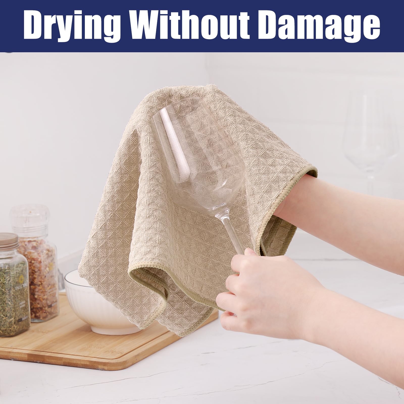 Microfiber Kitchen Towels and Dishcloths Sets (8 Count)