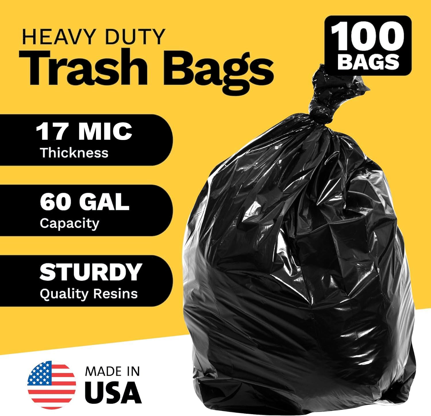 55 60 Gallon Trash Bags (100 Count)