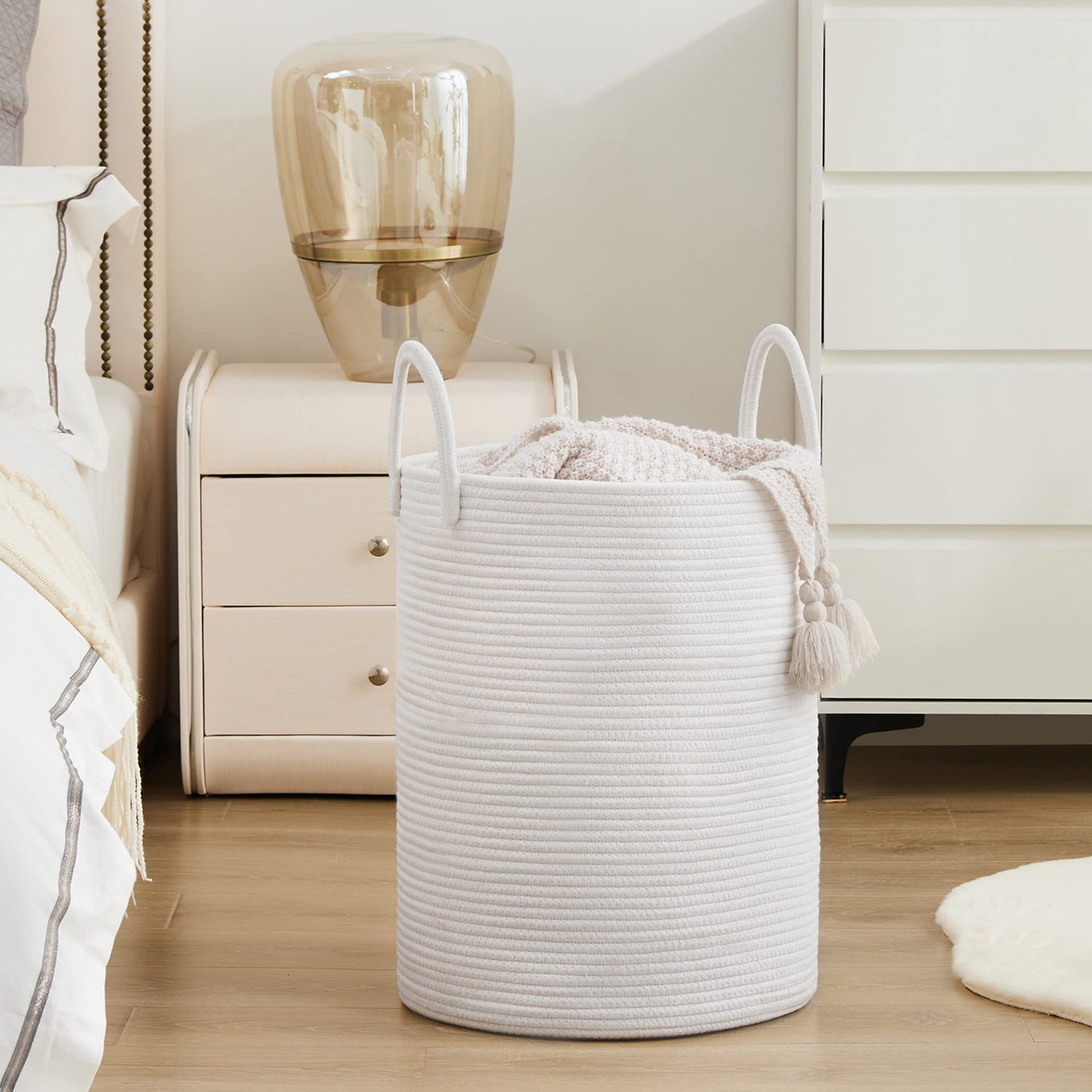 Woven Rope Laundry Hamper Basket by YOUDENOVA - ModHome Supplies