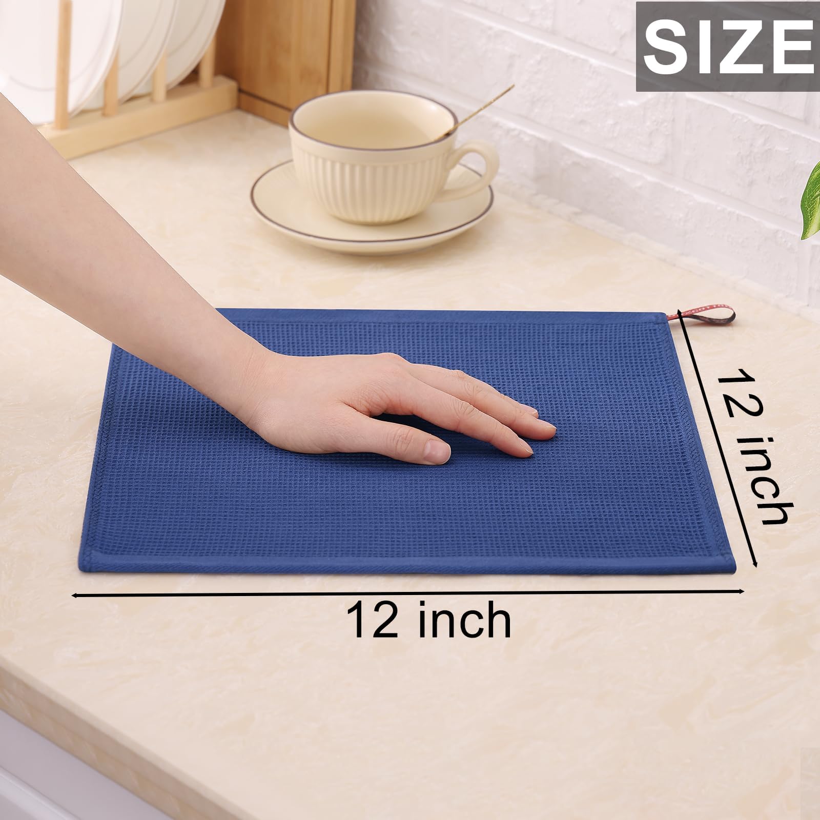 100% Cotton Waffle Weave Dish Cloths (8 Count)