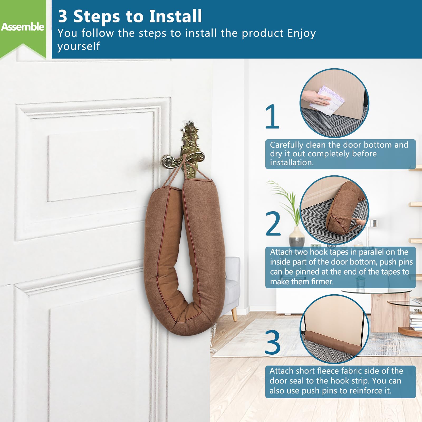 Triangular Under Door Draft Stopper 32 inch