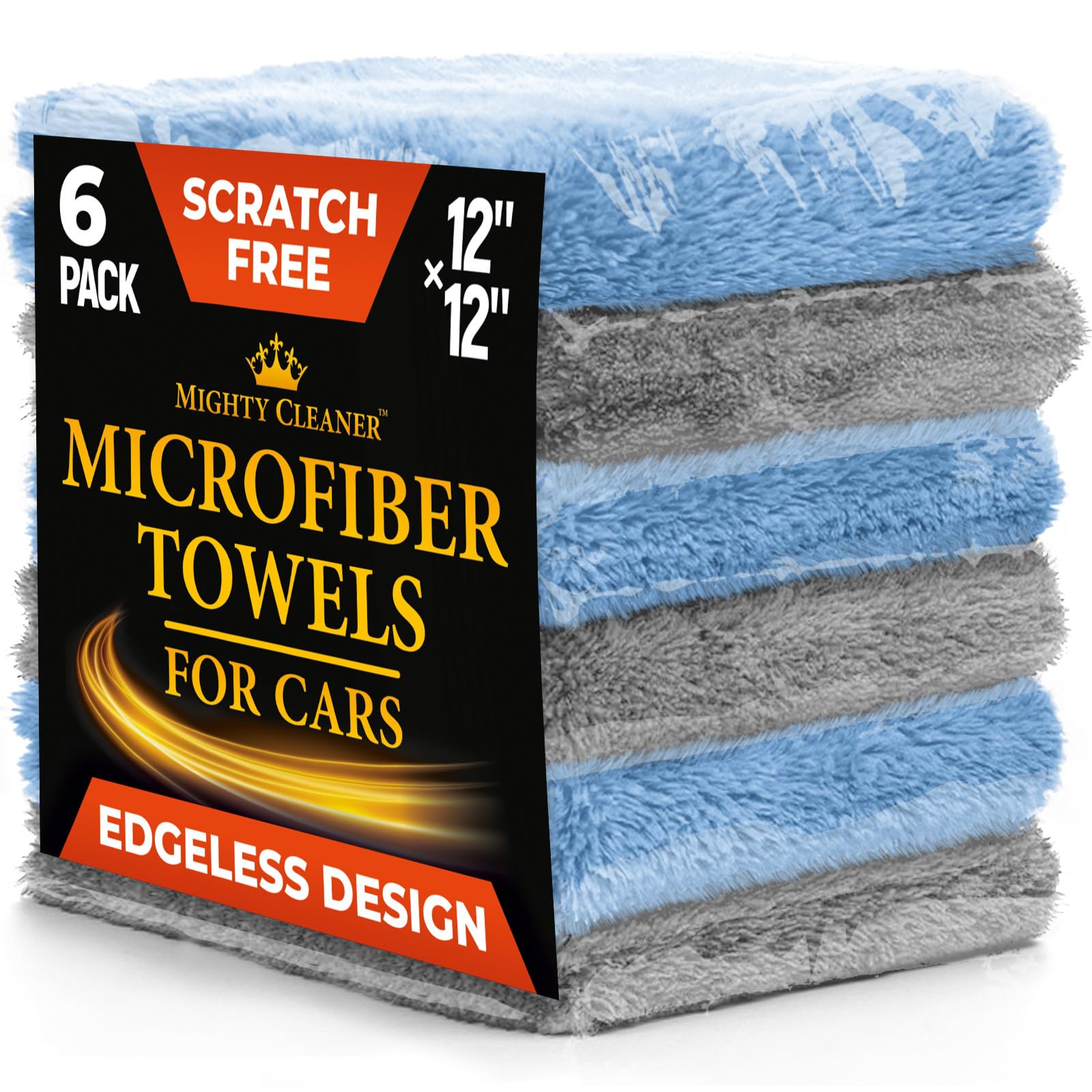 Edgeless Microfiber Car Towels (6 Count)