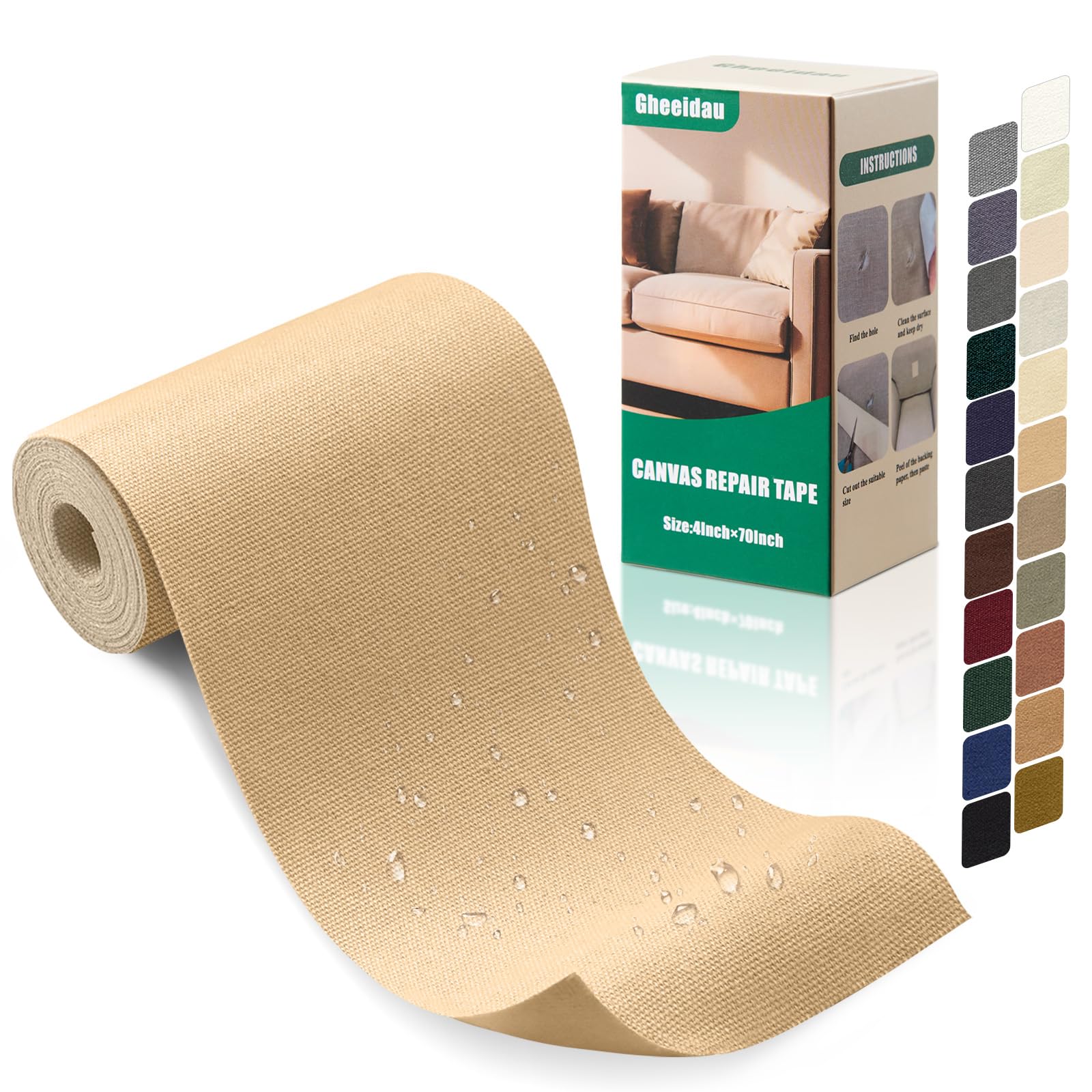Canvas Repair Tape 4×70 Inch Waterproof Self