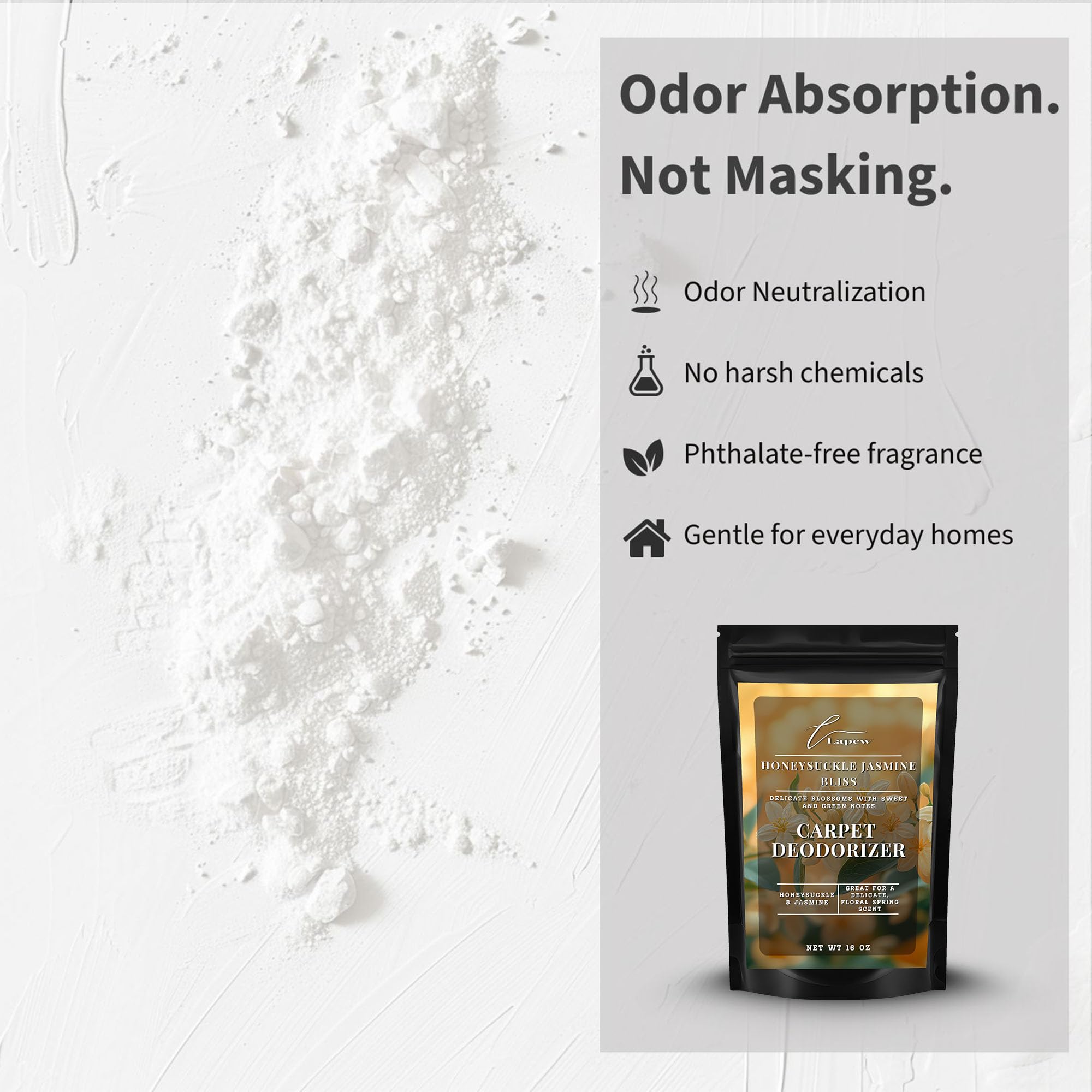 Honeysuckle Jasmine Carpet Deodorizer Powder (16 Ounce)
