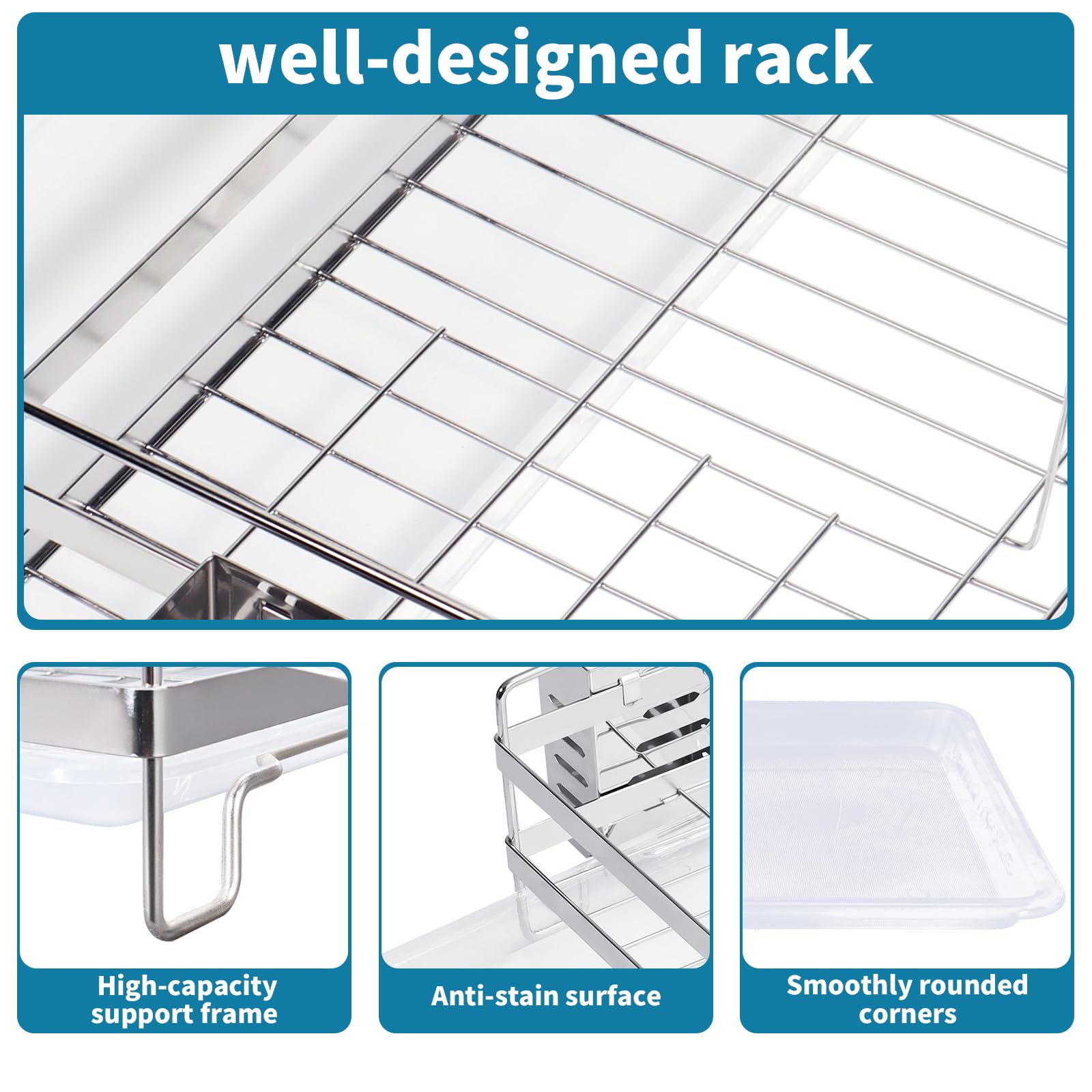 Stainless Steel Dish Racks for Kitchen Counter