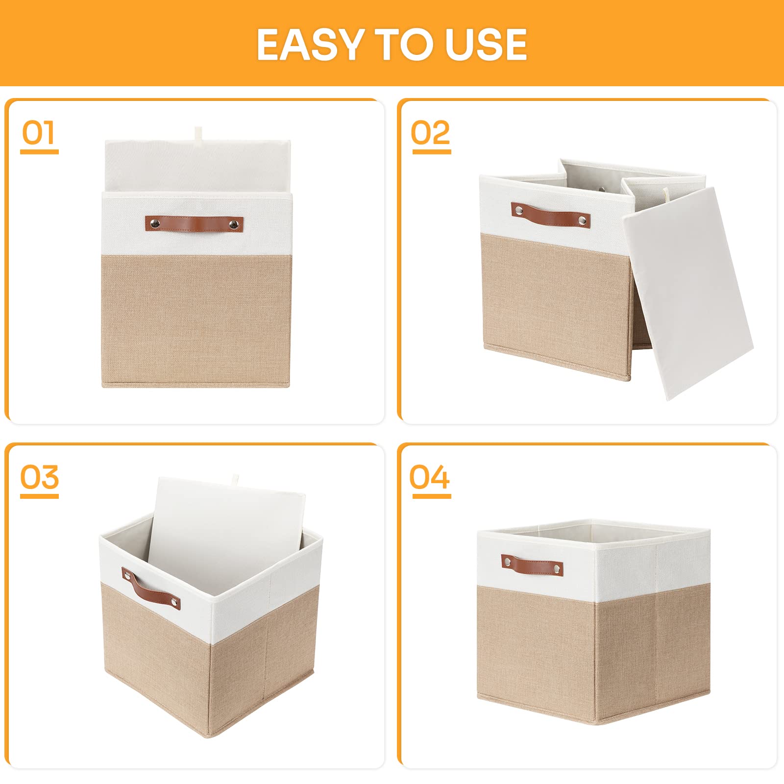 Cube Storage Bins (4 Count)