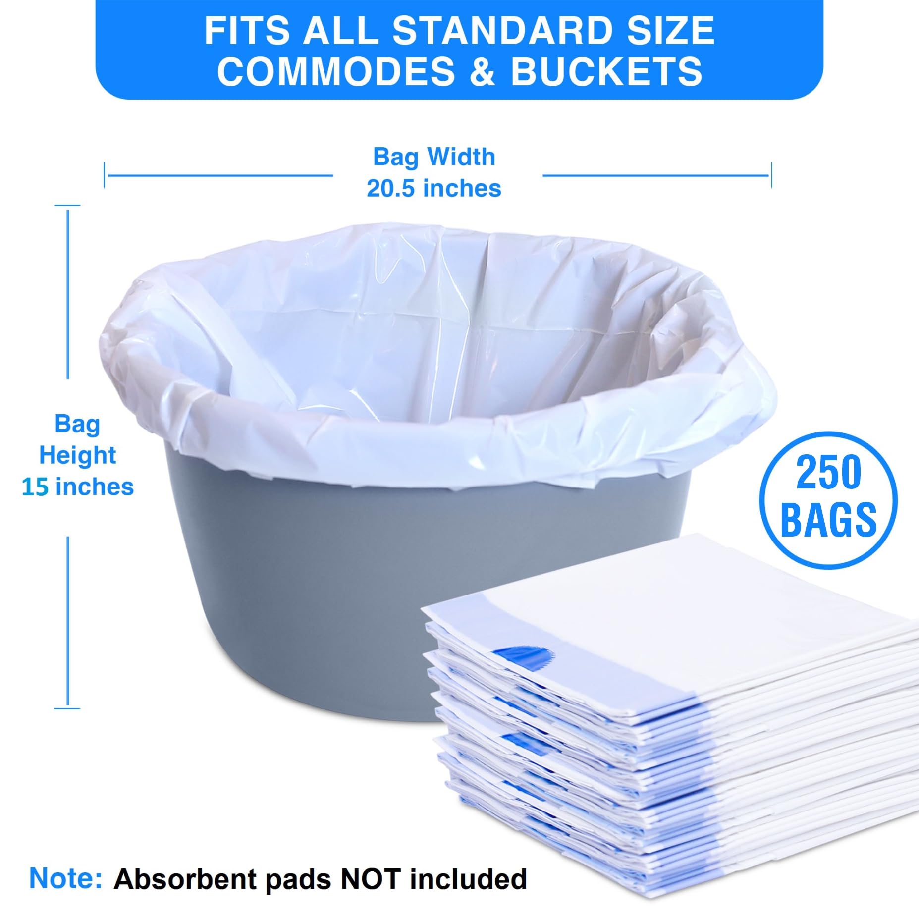 Disposable Potty liners (250 Count)