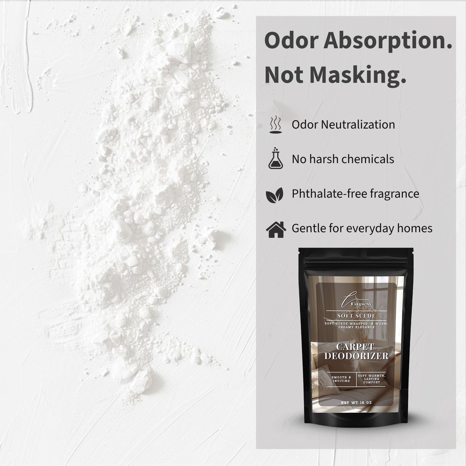 Soft Suede Carpet Deodorizer Powder (16 Ounce)