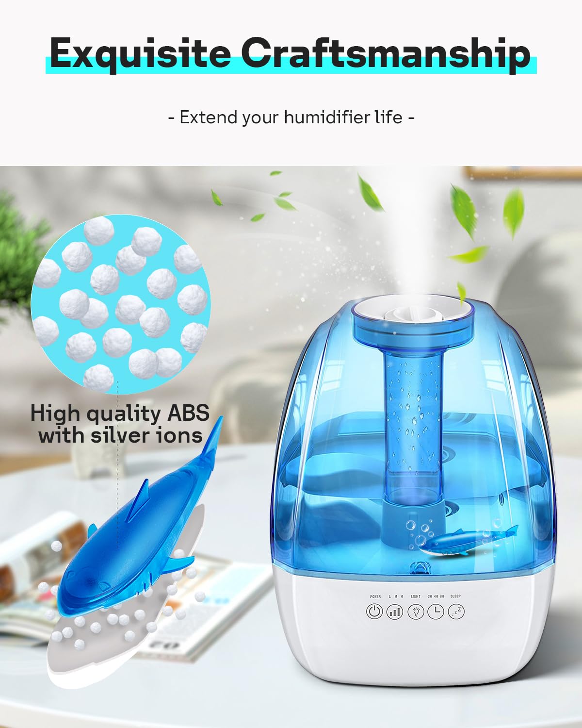 Humidifier Cleaning Shark for Humidifiers & Fish Tanks (6 Count)
