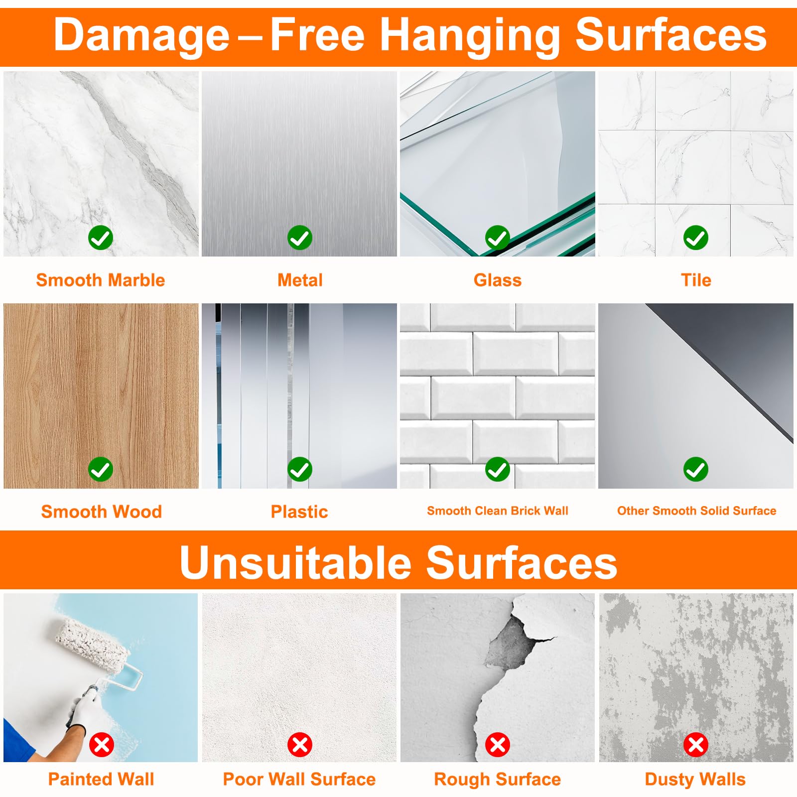 Black Heavy Duty Adhesive Hooks 2026 Upgraded 50lbs（Max） Sticky Wall Hooks for Hanging 12 Pack No Damage Hook Strong Waterproof Bathroom (12 Count)