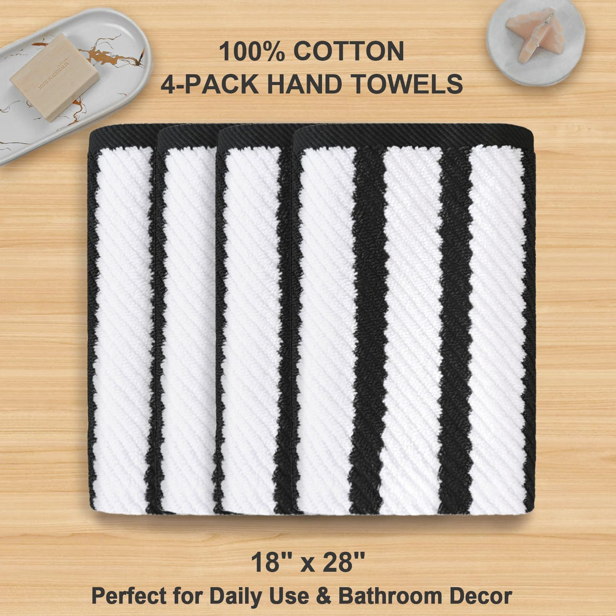 Bathroom Hand Towels 4PC (4 Count)