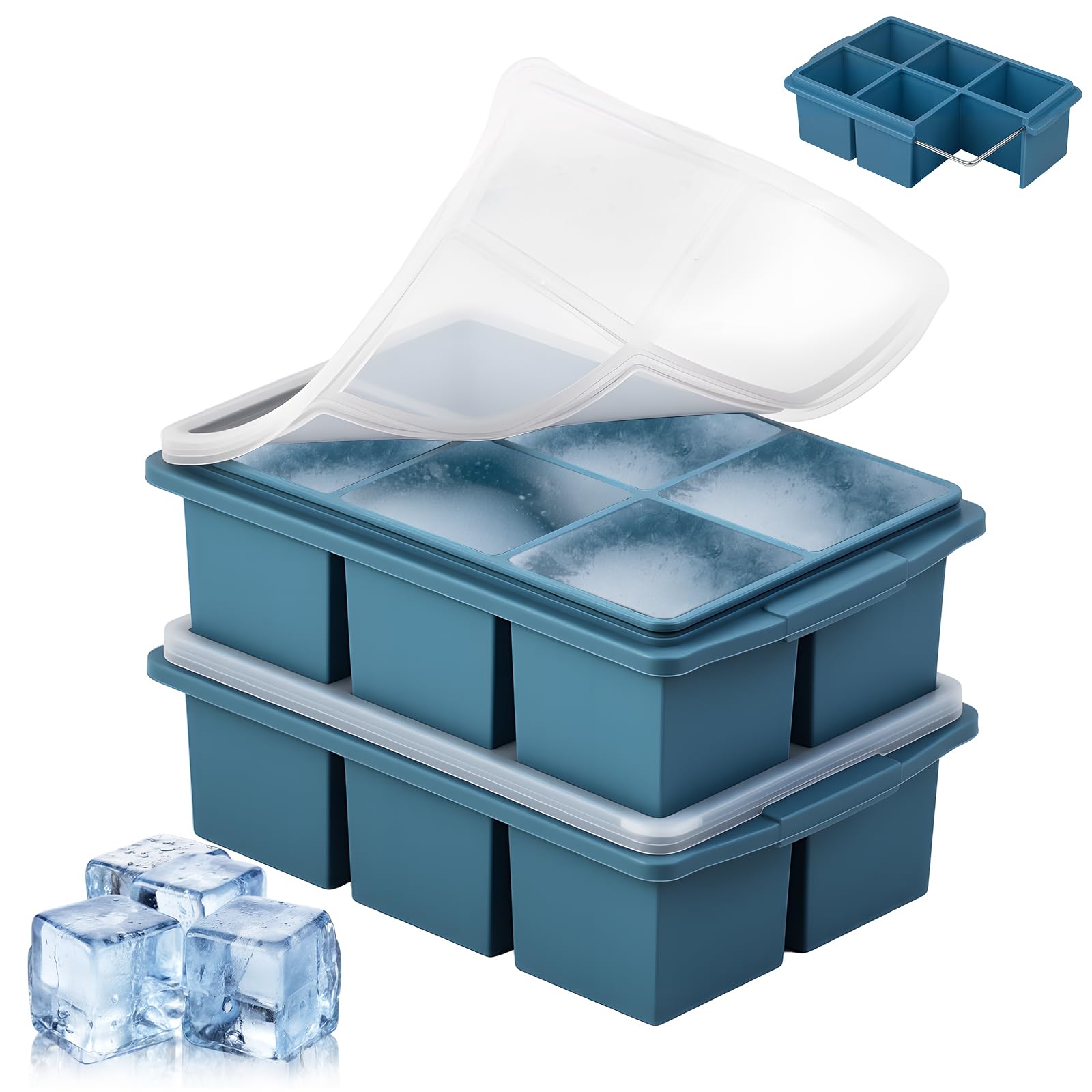 Large Ice Cube Trays for Whiskey (9.9 Ounce)