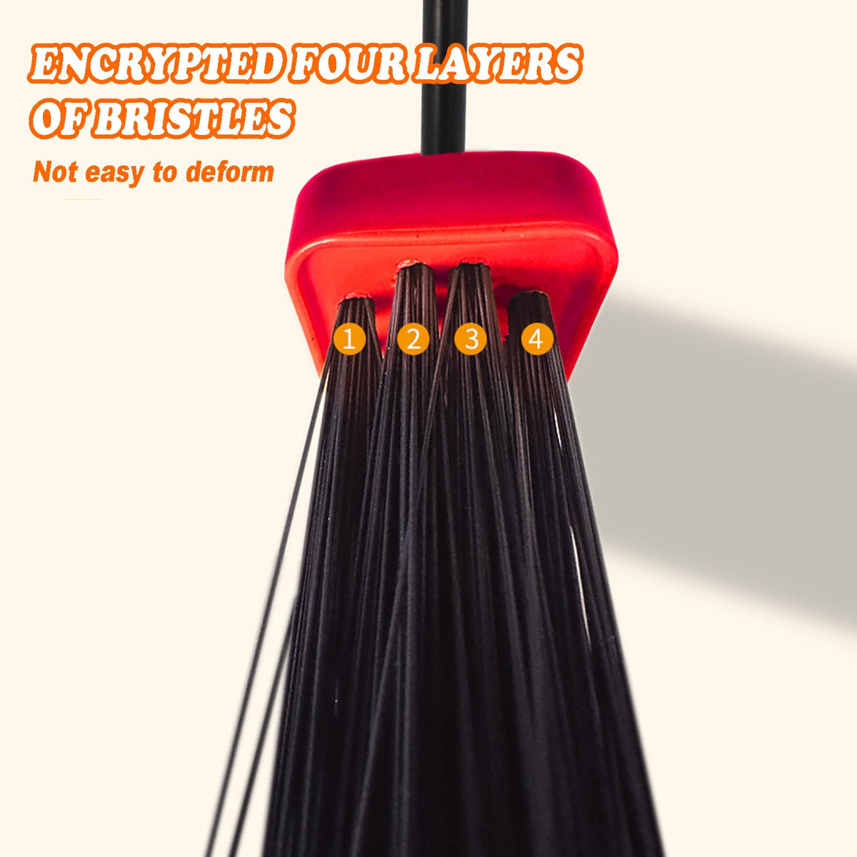 Heavy Duty Adjustable Angle Broom with 56" Steel Handle