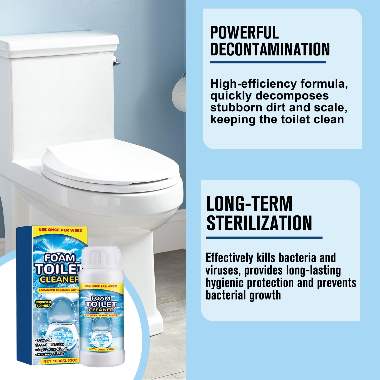2PCS Foam Toilet Cleaner