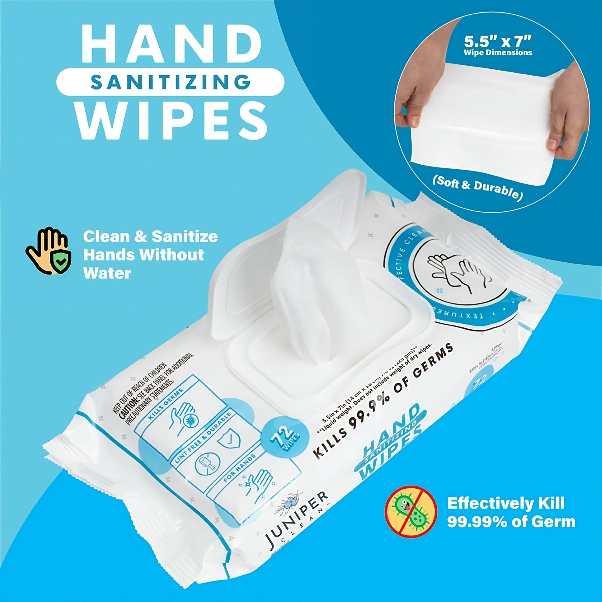 24 Pack Hand Sanitizing Wipes (1728 Count)