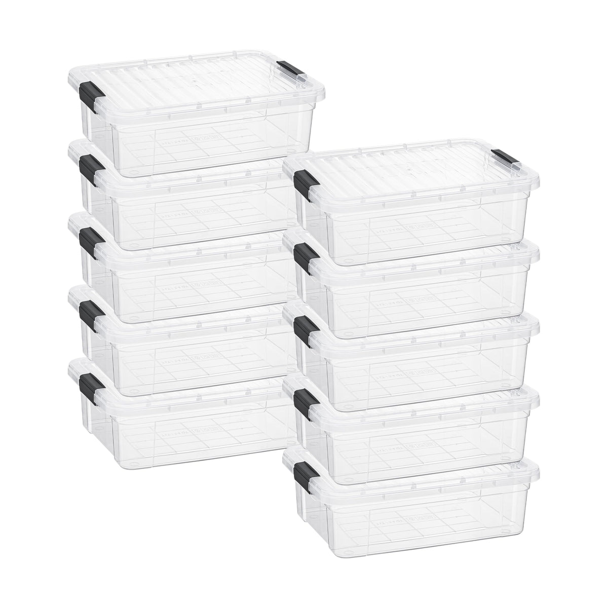 7.4 Quart Clear Plastic Storage Bin with Lid (10 Count)