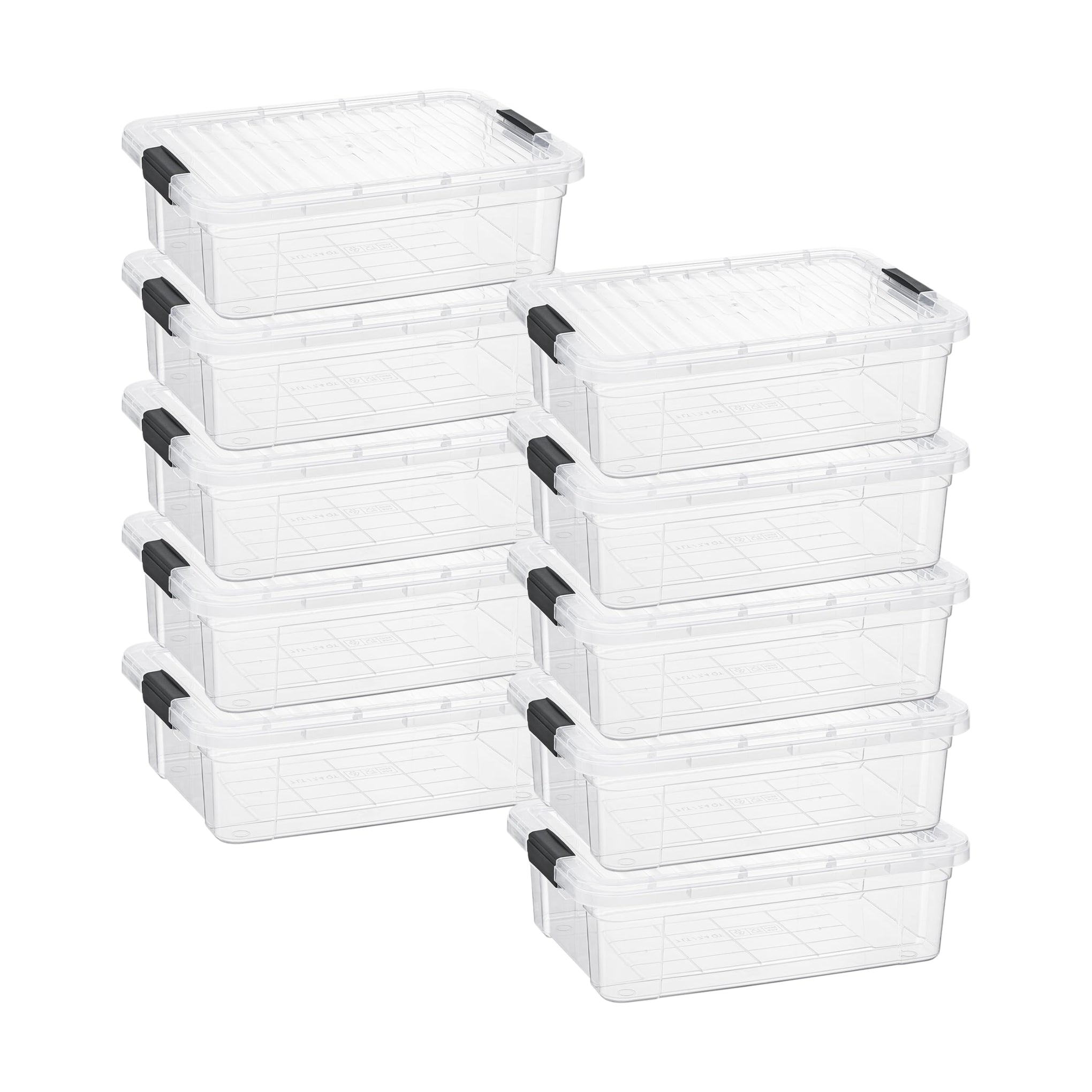 7.4 Quart Clear Plastic Storage Bin with Lid (10 Count)