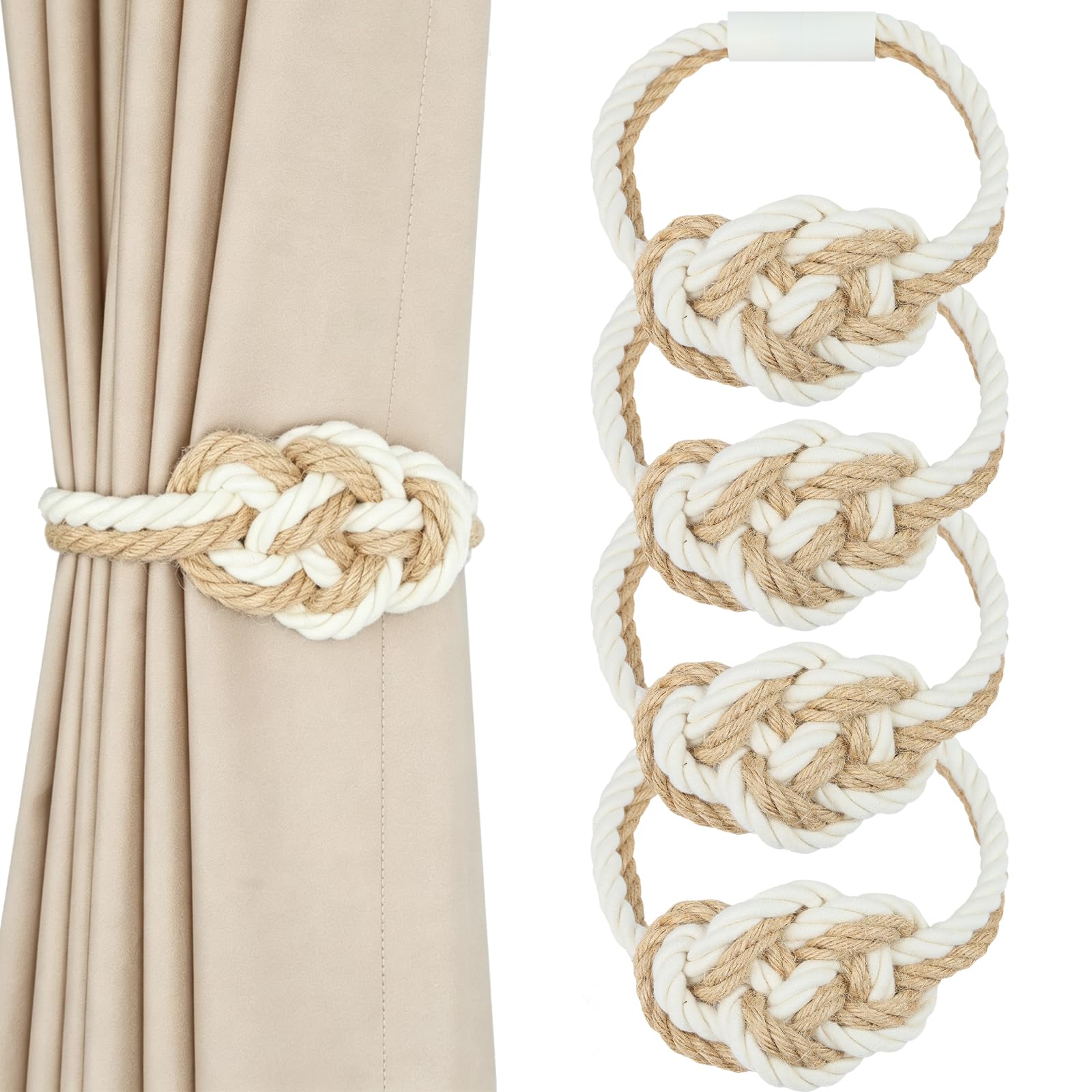 Jute Magnetic Curtain Tiebacks