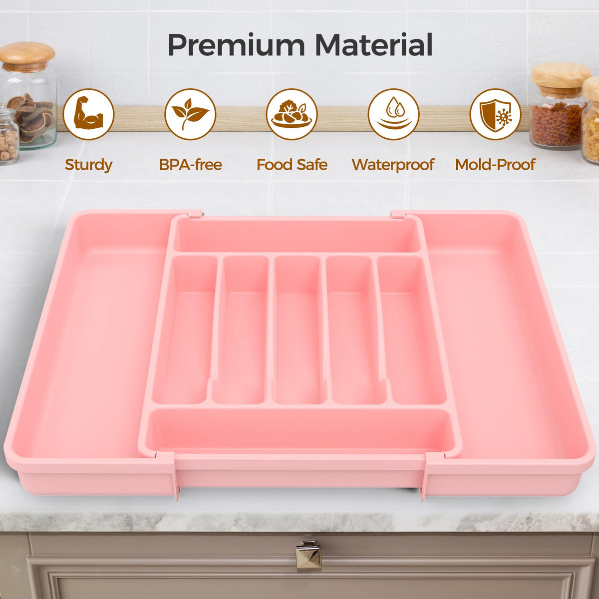 Extra Large Expandable Silverware Organizer