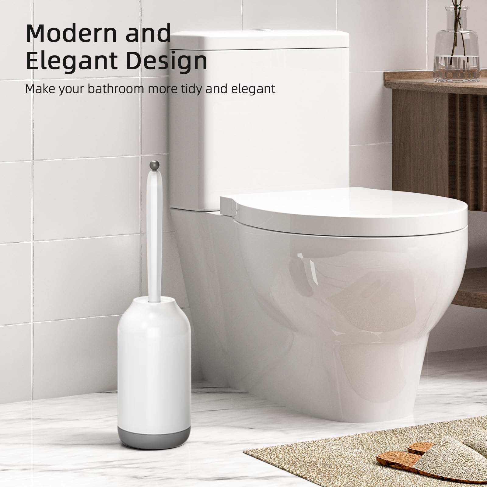Toilet Bowl Brush Holder Set
