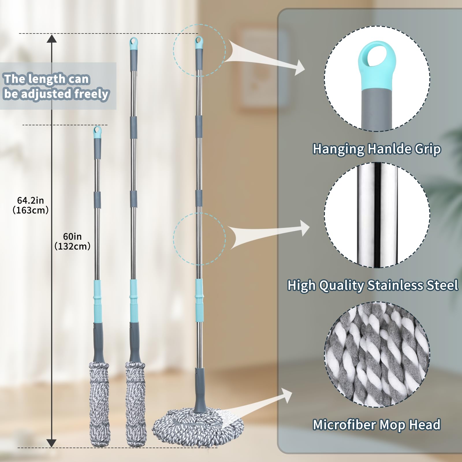 Self Wringing Twist Mop for Floor Cleaning