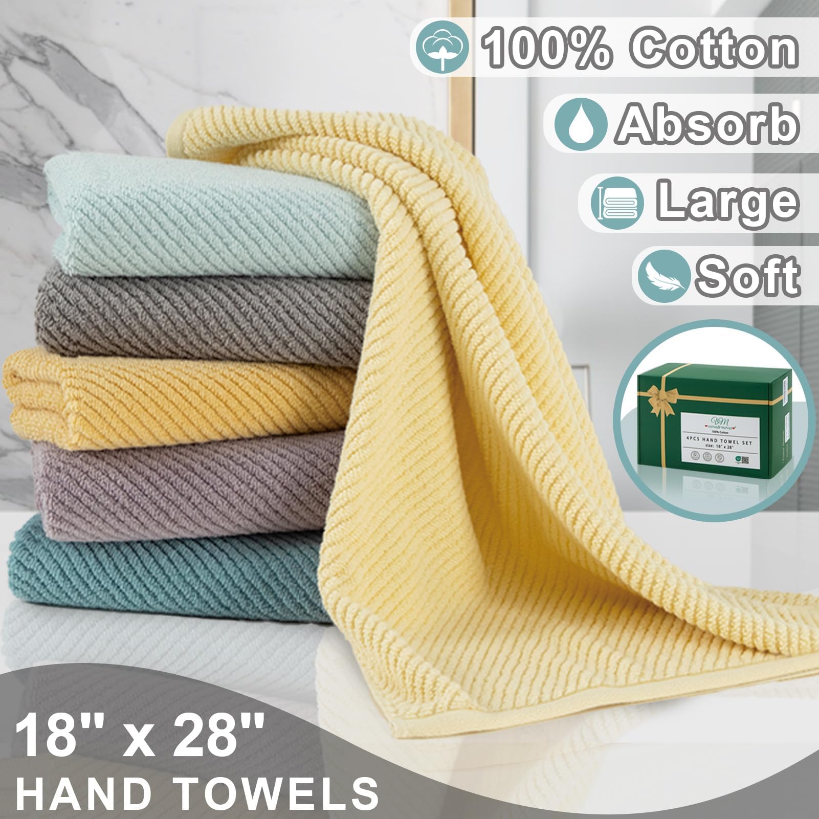 Hand Towels 4PC (4 Count)