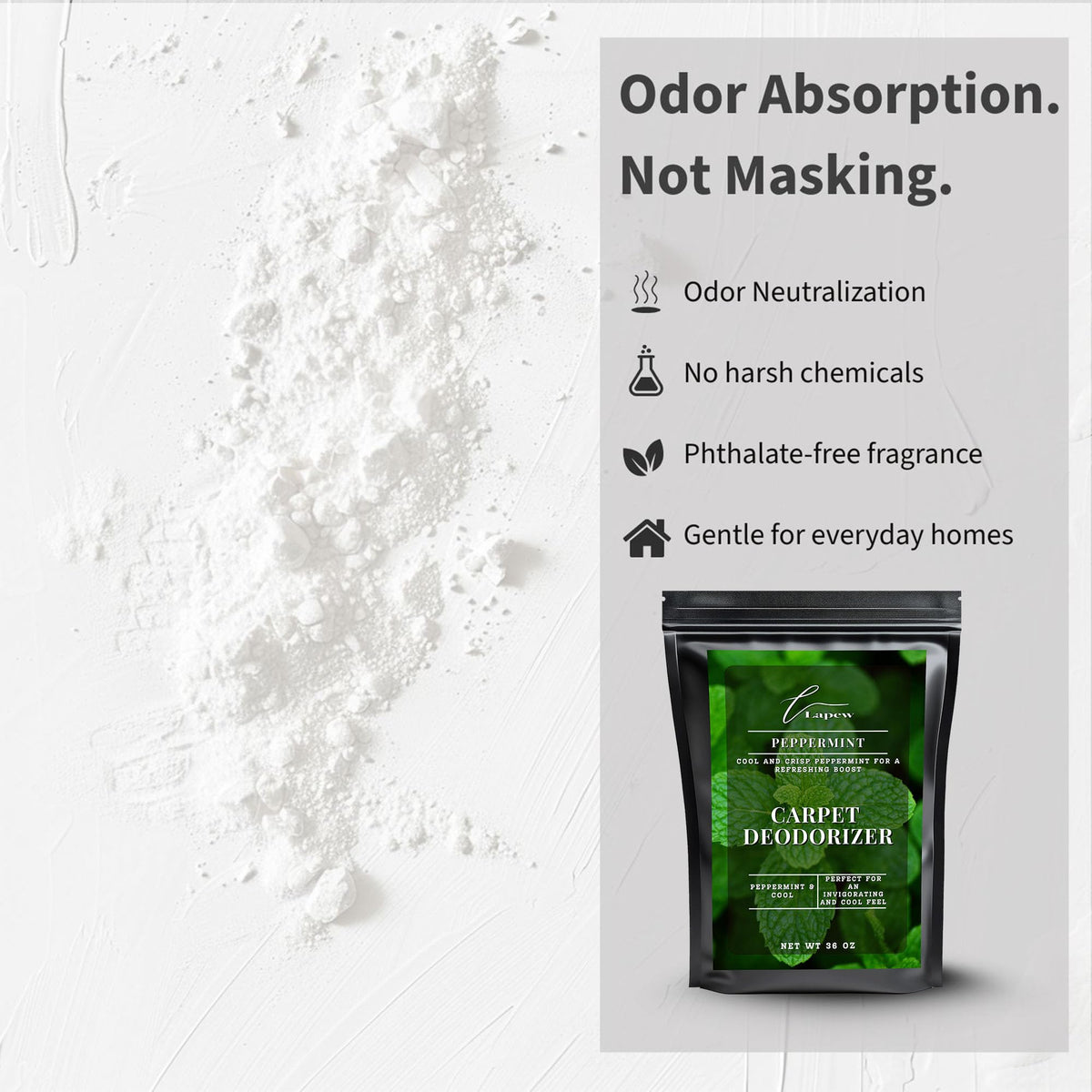 Peppermint Carpet Deodorizer Powder (36 Ounce)