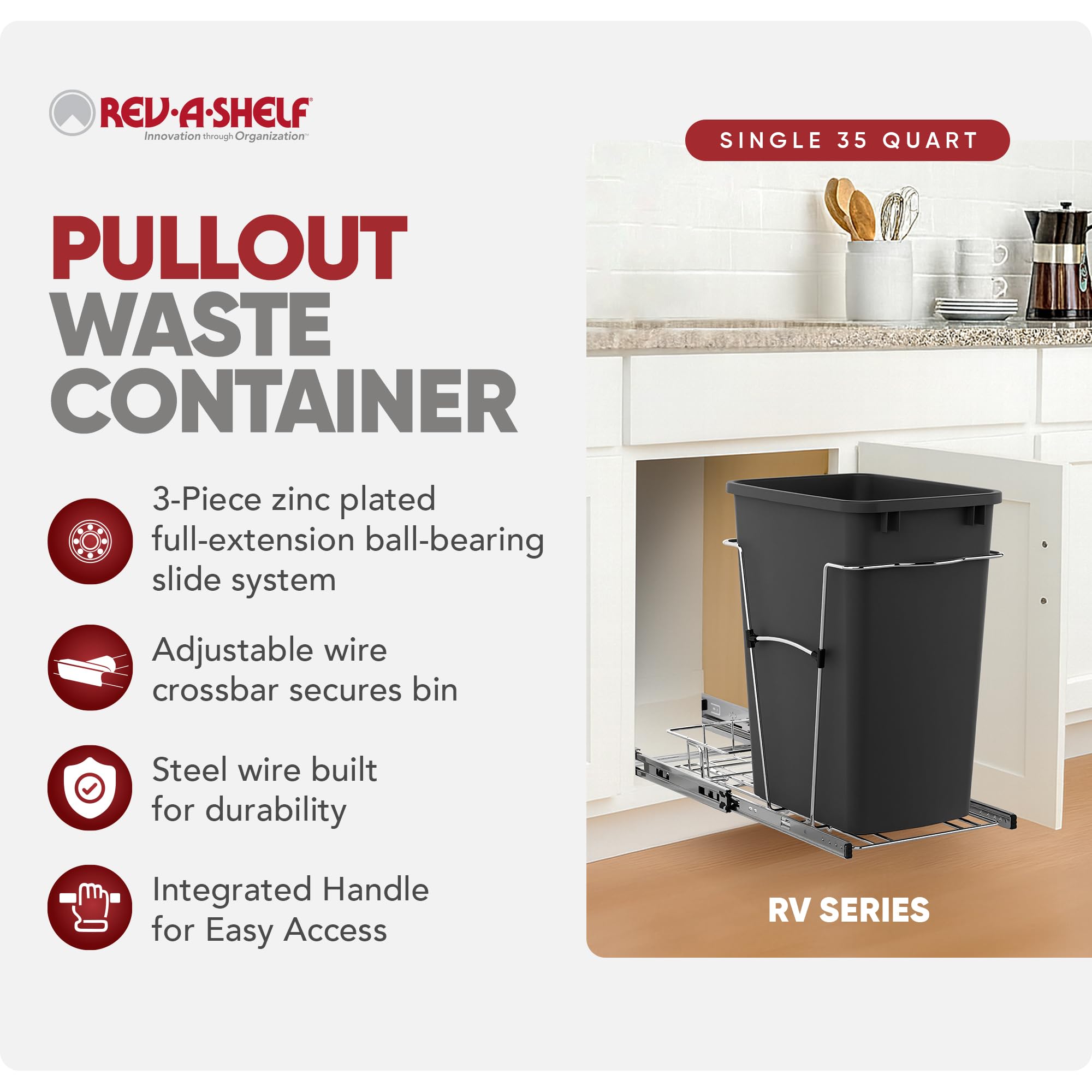 Pullout Trash Can for Kitchen Cabinets