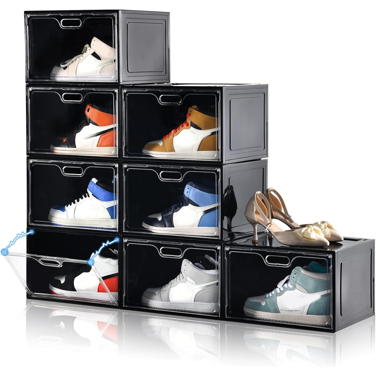 8 Pack Drop Side Shoe Boxes (8 Count)