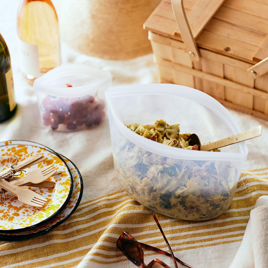 Premium Reusable Silicone Food Storage Bowl