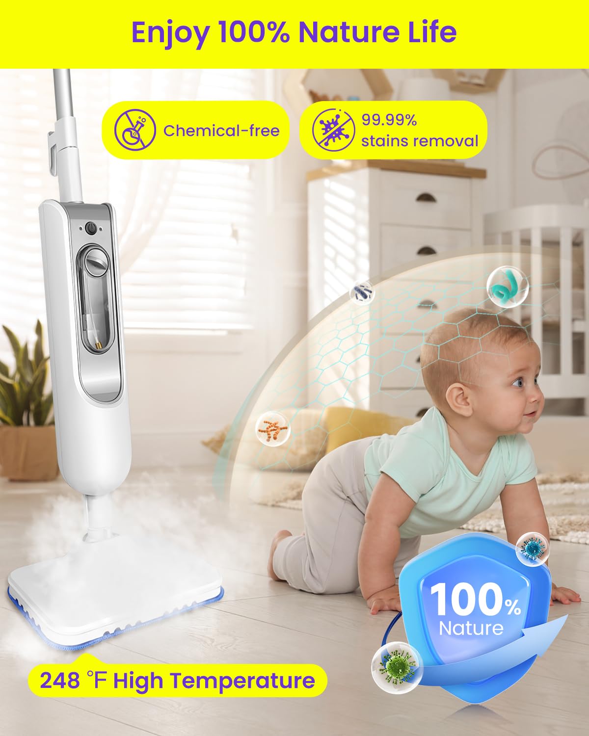 Steam Mop for Floor Cleaning