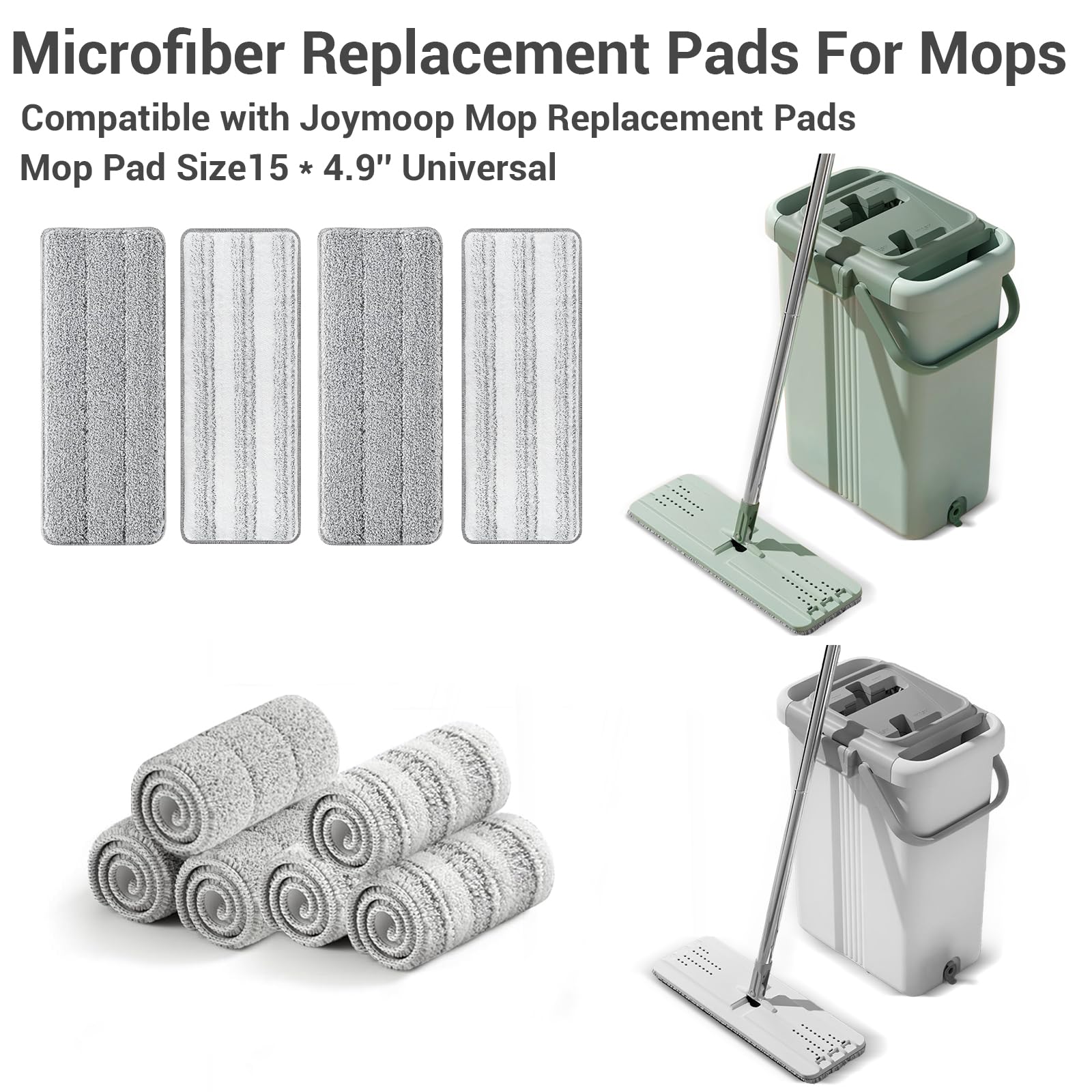 10Pcs Joymoop Mop Replacement Pads (10 Count)