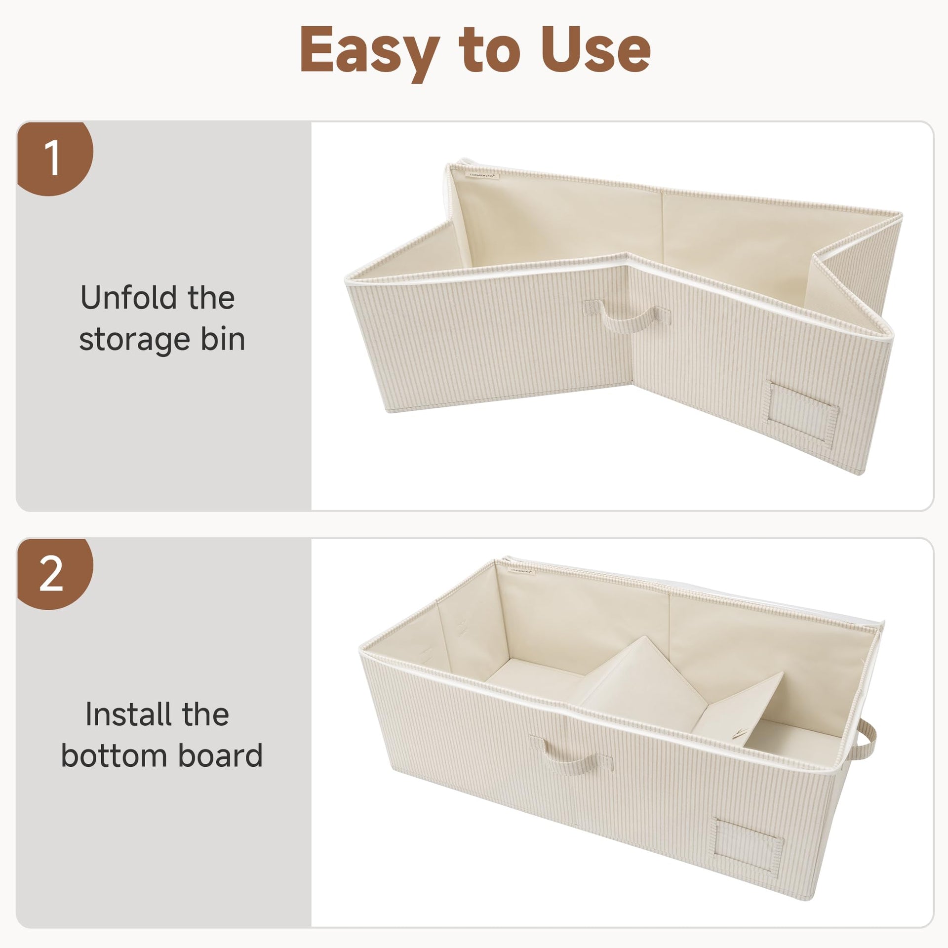 10 Inch Tall Under Bed Storage Containers with Clear Lid (2 Count)
