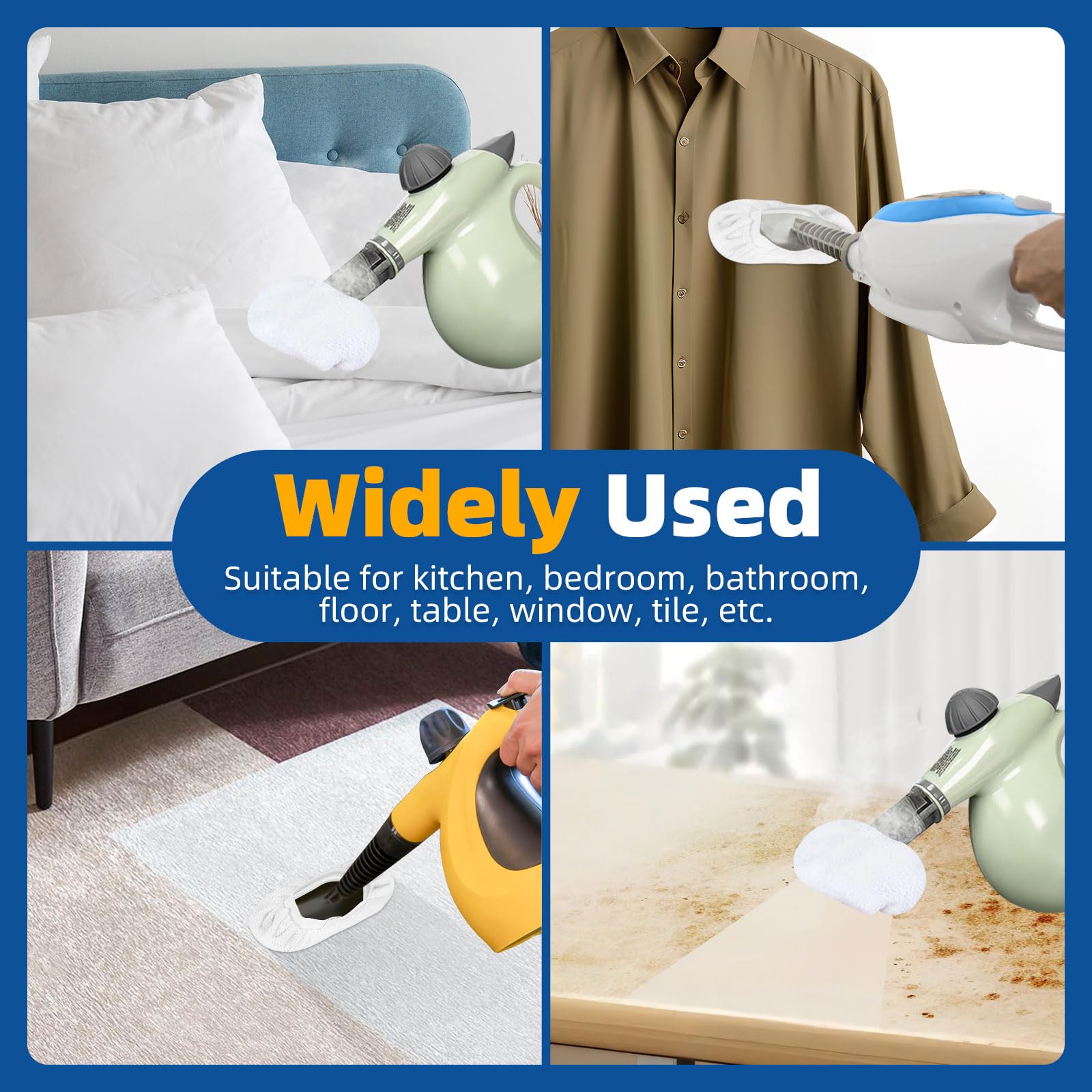 10 Pack Universal Microfiber Cloths for Handheld Steamer and Steam Mop (10 Count)