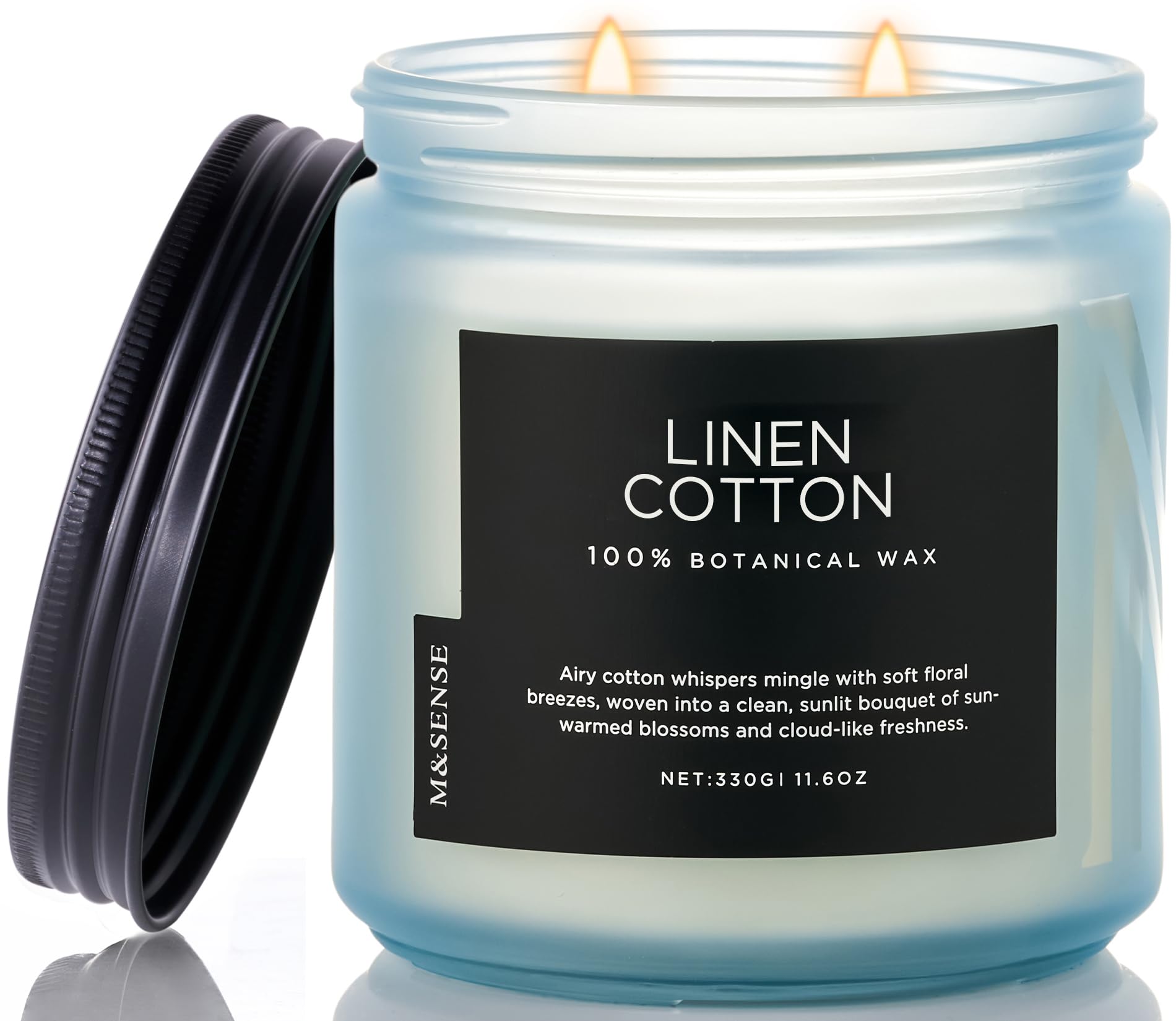 Fresh & Linen Cotton Scented Candles (11.6 Ounce)