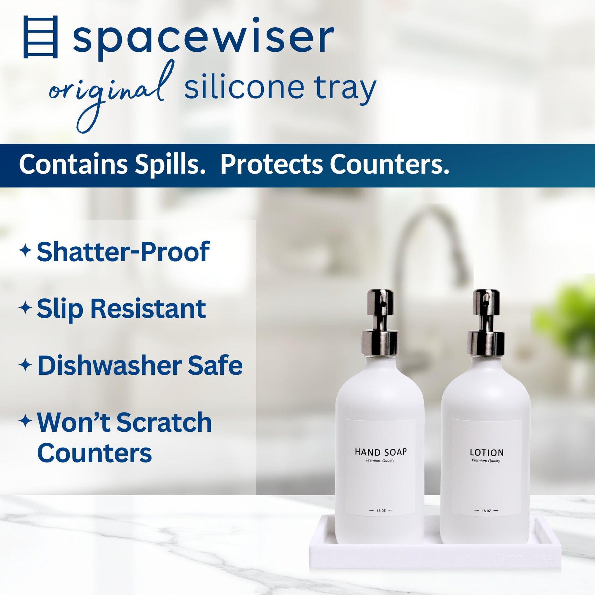 Countertop & Vanity Silicone Tray