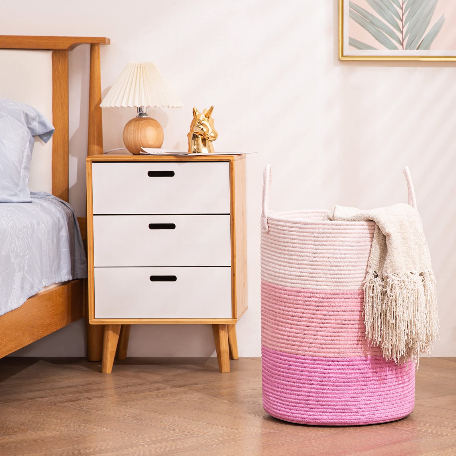 Woven Rope Laundry Hamper Basket