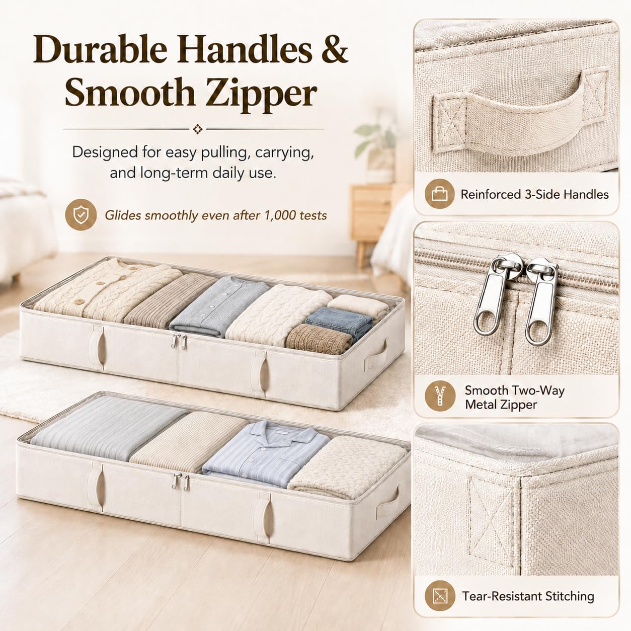 Side Supported Under Bed Storage Containers (2 Count)