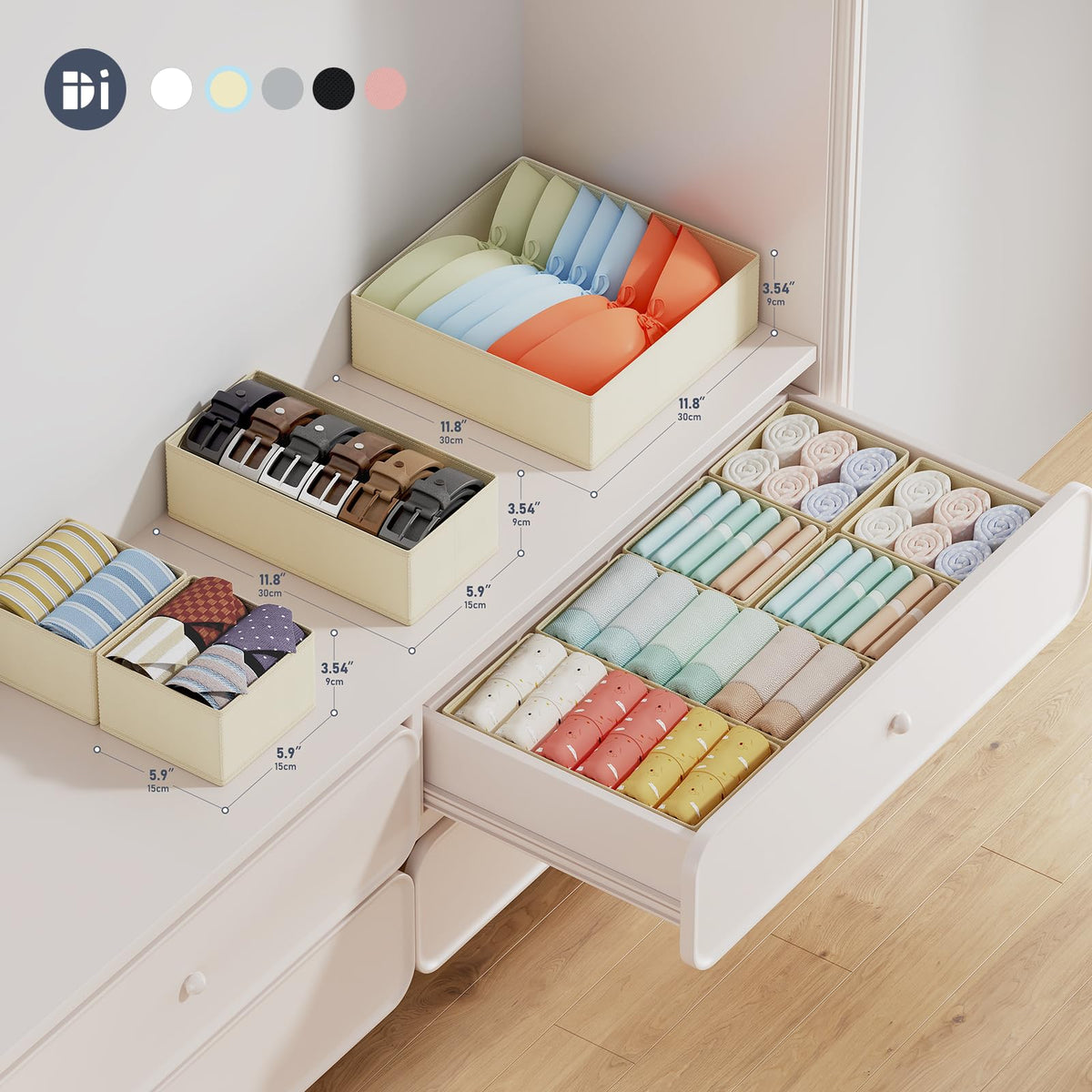 Drawer Organizer Clothes Storage (18 Count)