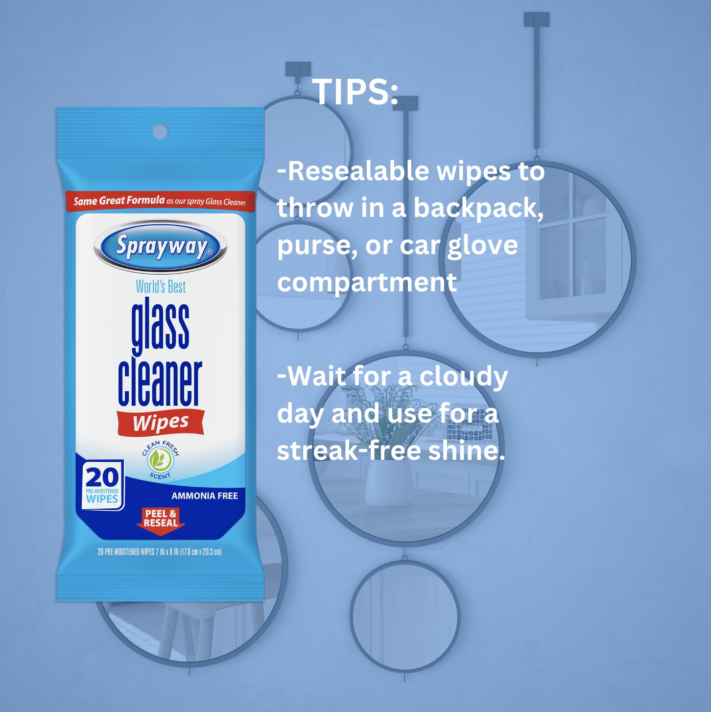 Glass Cleaner Wipes (20 Count) - ModHome Supplies