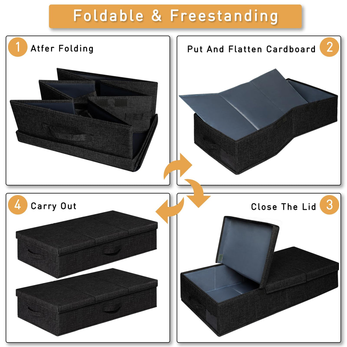 6 in Tall Stackable Under Bed Storage Containers (3 Count)