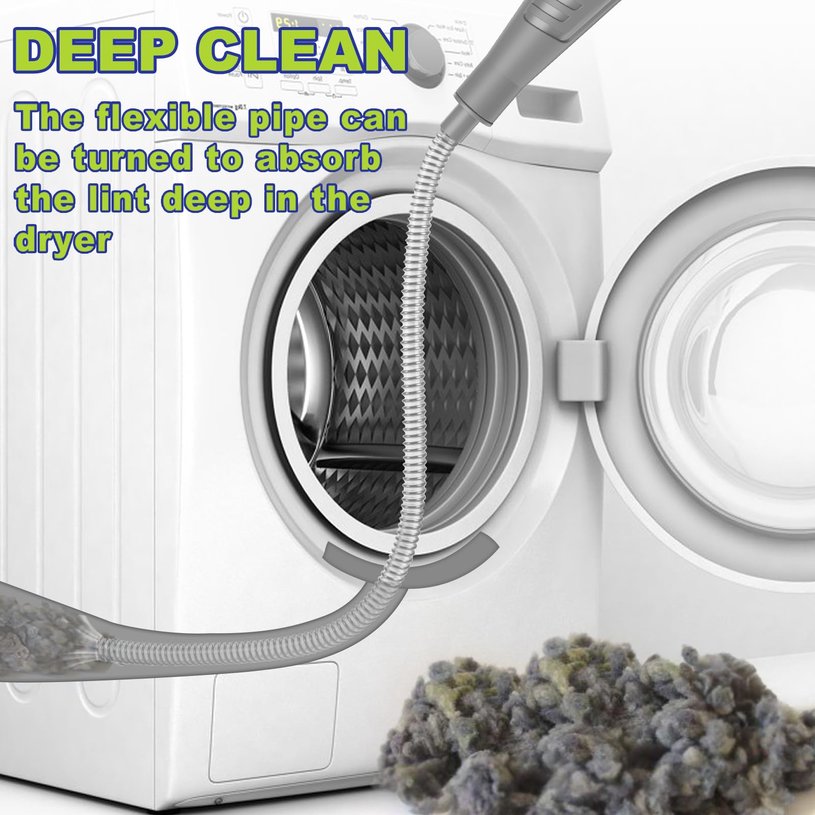 2Pcs Dryer Vent Cleaner Kit