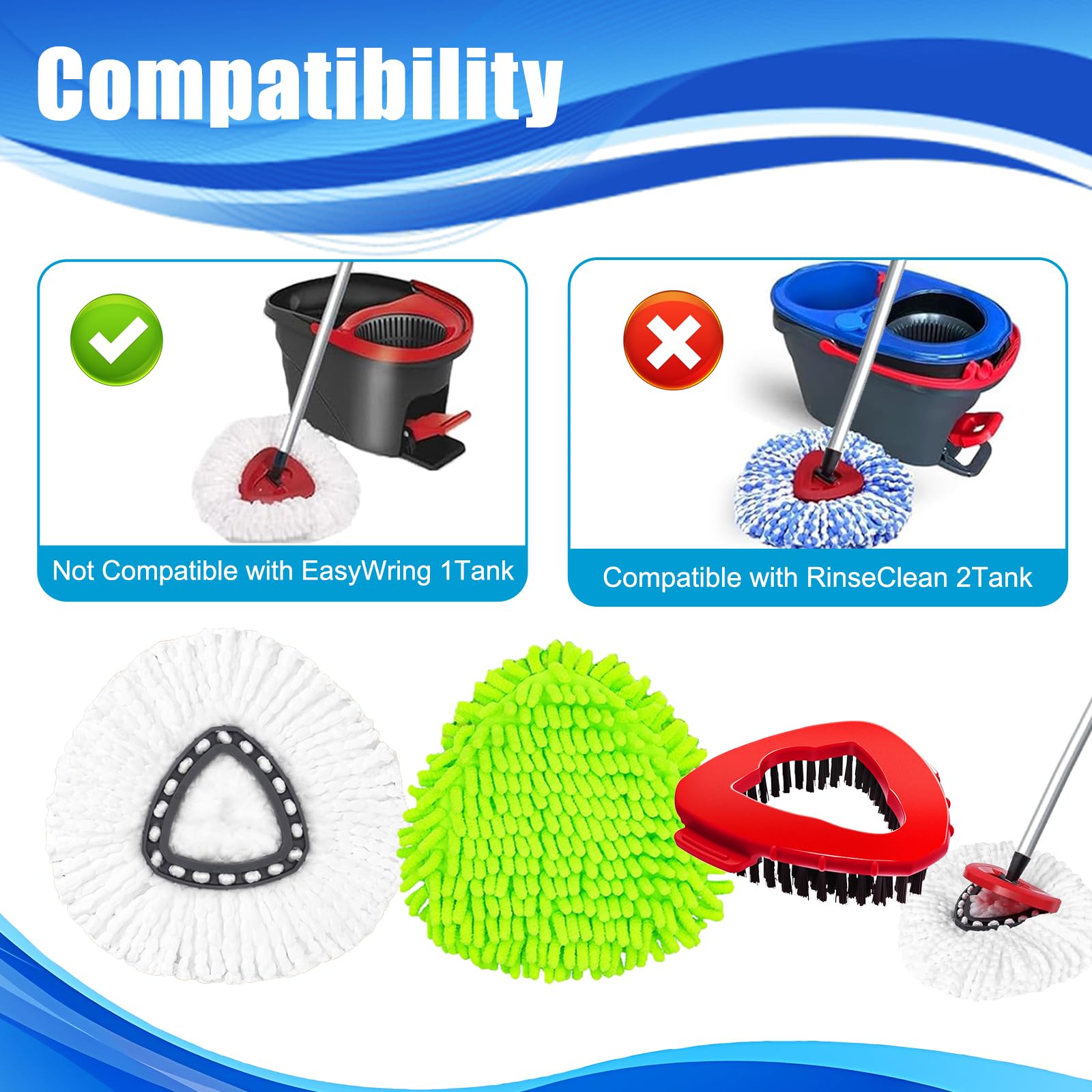 Mop Head Replacement for O Cedar Spin Mop Easywring 1 Tank System