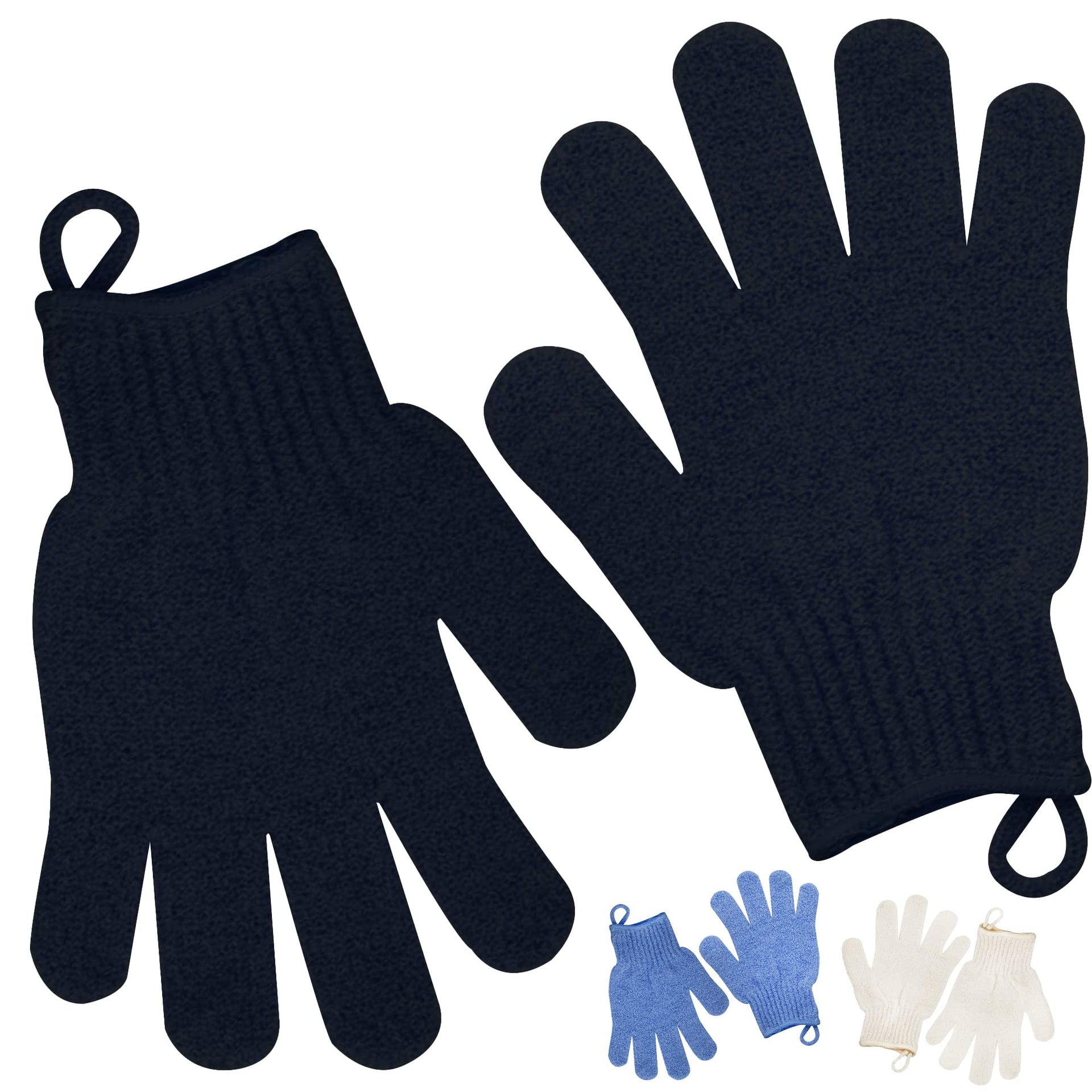 Heavy Exfoliating Shower Gloves with Hanging Loop