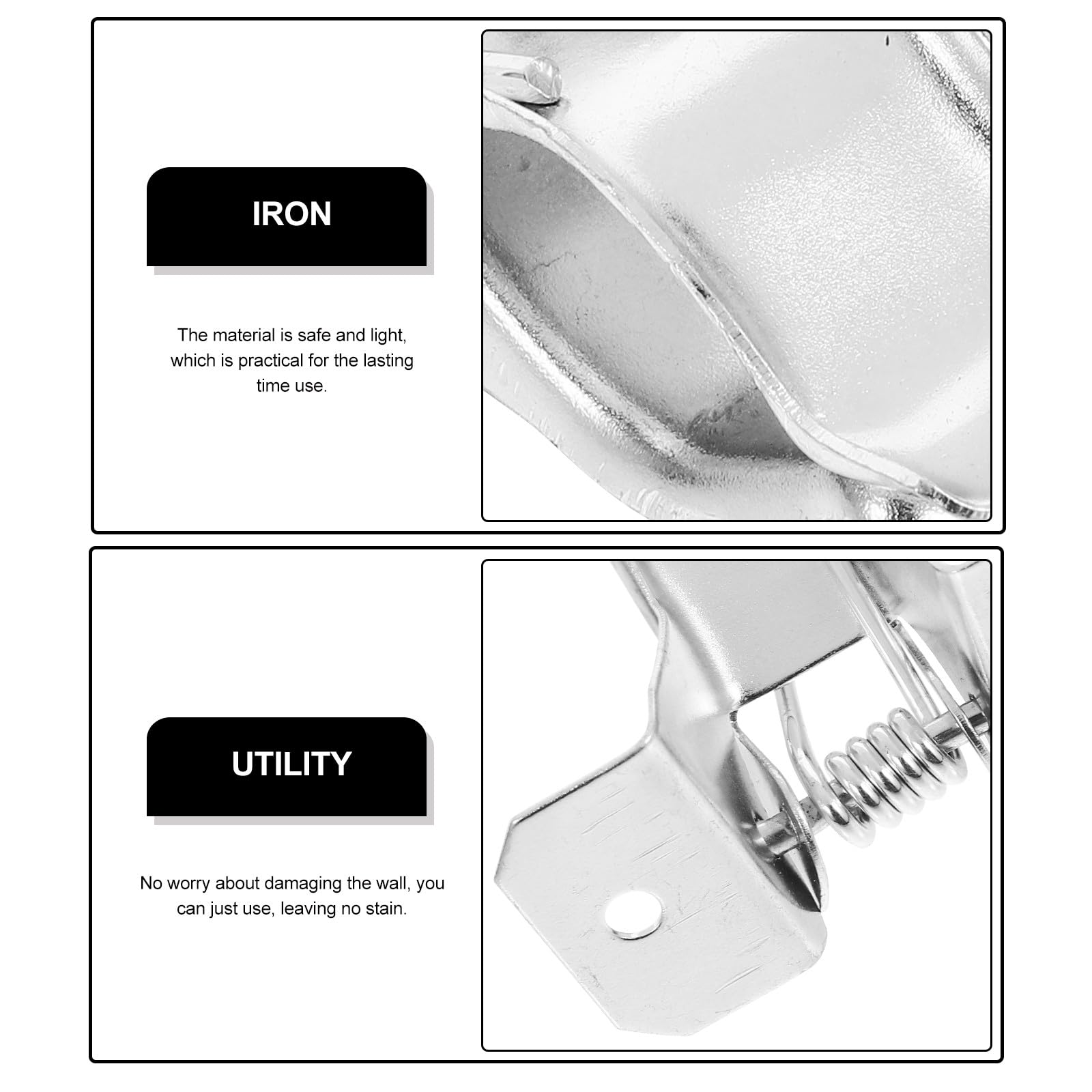 10pcs Wall Mounted Broom Gripper and Mop Holder Clips Heavy Duty Utility Hooks for Home Organization and Cleaning Tool Storage