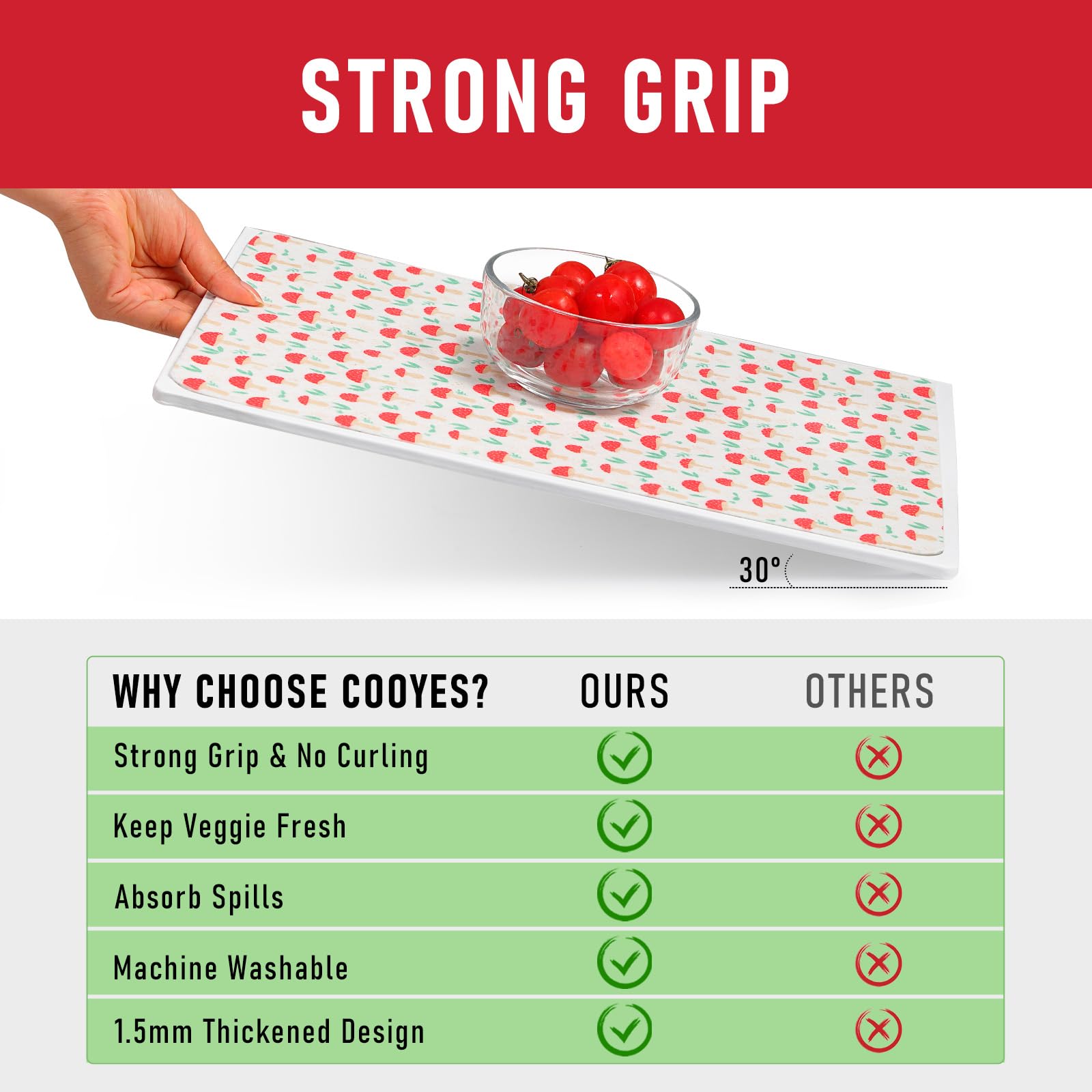 6 Pack Cloth Shelf Liners for Kitchen Cabinets