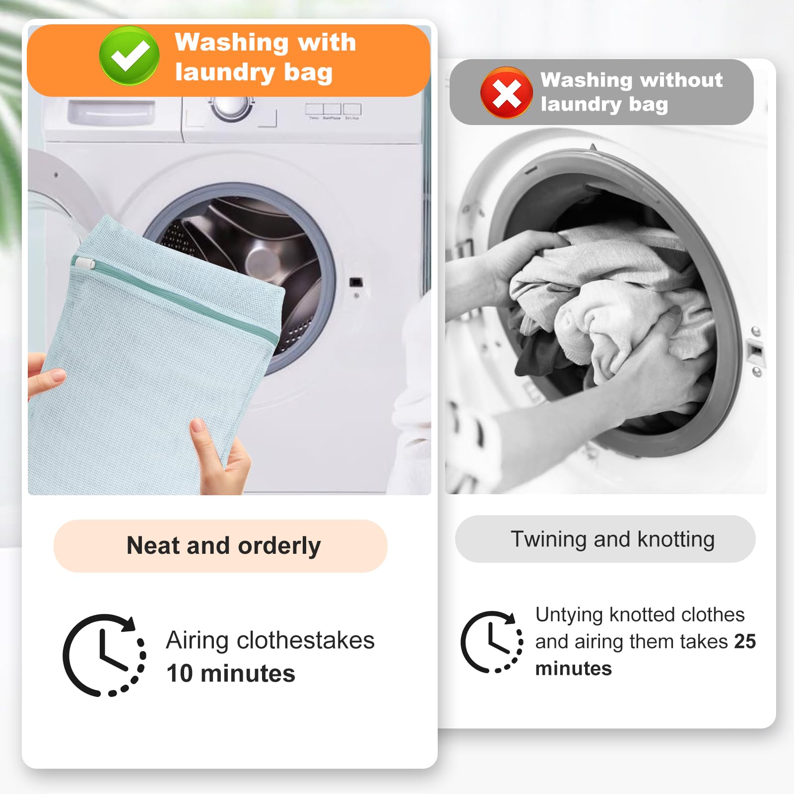 4 Piece Blue Medium Durable Organic Cotton Mesh Laundry Bags with Sturdy Zippers and Breathable Mesh are Delicate Laundry Bags for Underwear