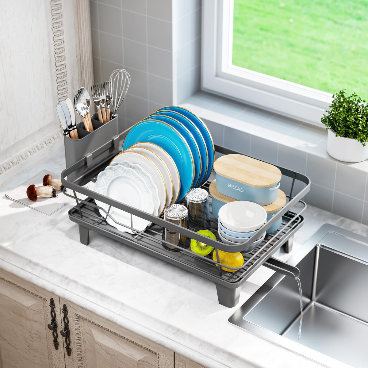 Urakify Dish Drying Rack for Kitchen Counter