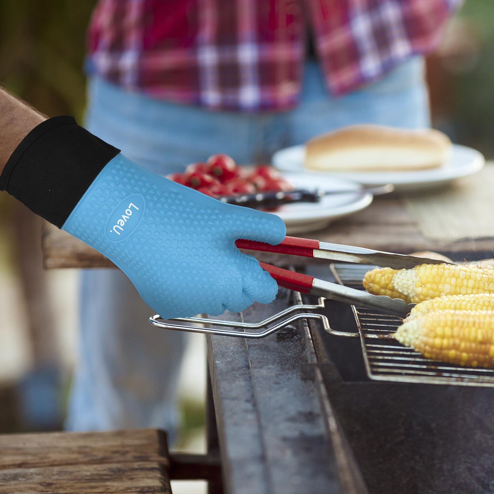 Silicone Oven Mitts Gloves (11 Ounce)