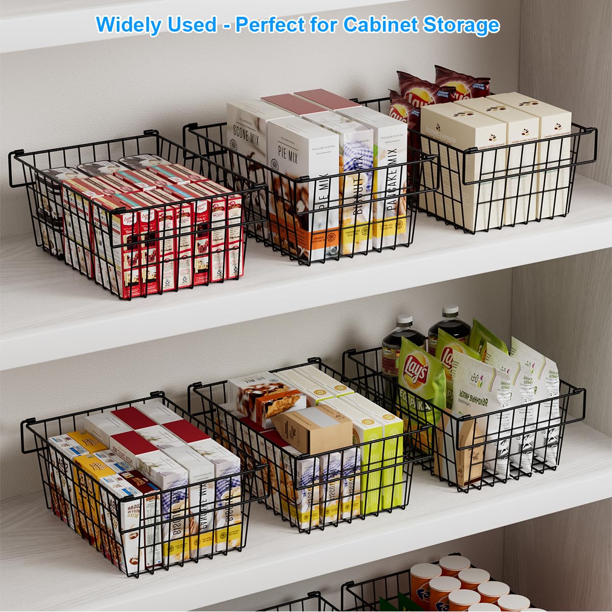 Stacking Freezer Organizer Bin Large Capacity Chest Freezer Baskets (4 Count)